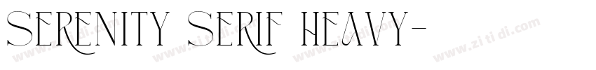 Serenity Serif Heavy字体转换
